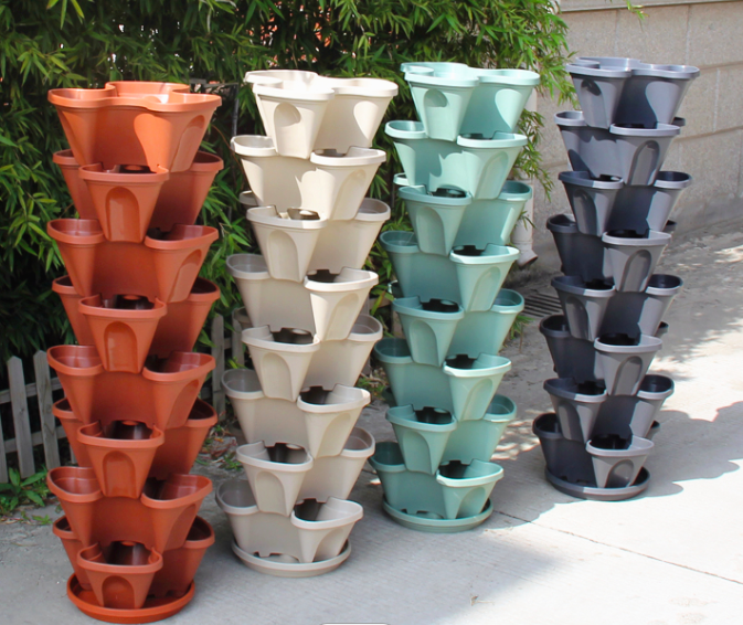 Stackable Plant Pots/Pasu Bertingkat/Triangle plant pot/vertical tower