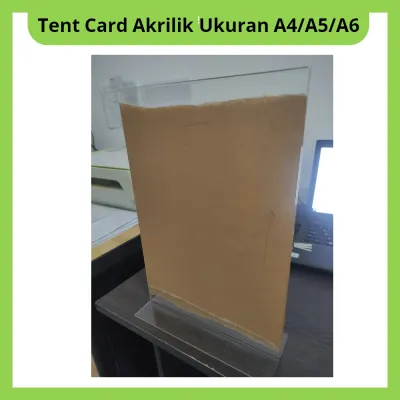 Tent Card Akrilik Display Ukuran A4/A5/A6