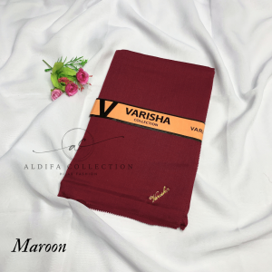 Hijab Varisha Segi Empat Voal Premium Logo Metal Kerudung Terbaru 115x115 FREE POUCH