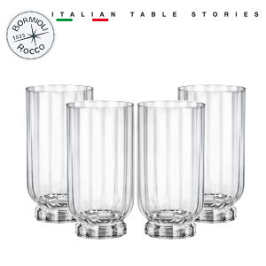 Bộ 4 ly thủy tinh cao cấp Florian 430ml - Bormioli Rocco - Italy