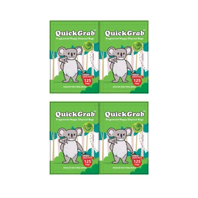 QuickGrab Fragranced Nappy Disposal Bags (125pcs)