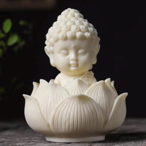 Tượng phật Sakyamuni ngồi đài sen mini để taplo ô tô mang lại bình an và may mắn