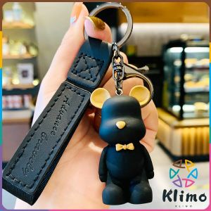 KLIMO Cartoon Keychain Cute Bear Doll Keyring Bag Pendant Couple Car Keyholder 4 Colors