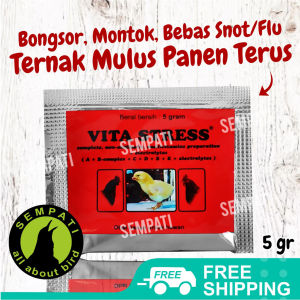 SEMPATI Vita Stress Obat Vitamin Ayam Burung Vita Stres Vitastres Medion Multivitamin Piyik Anak Unggas Rontok Bulu Pindah Kandang Cegah Sakit Lesu VTSTR