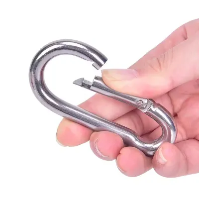 Heavy Duty Metal Lock Carabiner Hook Snap Clip D-Ring For Outdoor Camping (Sold Per Piece)
