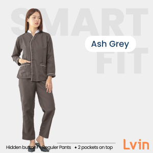 Lvin Uniform Maru Lengan Panjang Series Baju Baby Sitter / Baju Seragam Suster / Nanny Uniform / Seragam Klinik