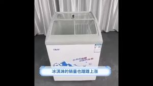 Vertical Glass-Door Freezer for Supermarkets - Direct Cooling Ice Cream & Frozen Food Display