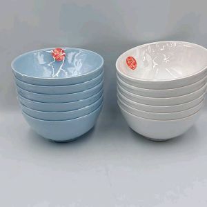 6 นิ้ว ชามโคม ถ้วย ชามเมลามีน และ ถ้วยเมลามีน ตราม้า 100% Goldenhorse พลาสติกส์สำหรับการฟื้นฟูและเสริมความมั่นใจ คู่ด้านความงาม: 6 ใบ