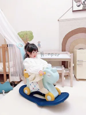 (2in1)Ngựa Bập Bênh Xe Đẩy HONPER cao cấp nhựa PP an toàn cho bé Bebi123
