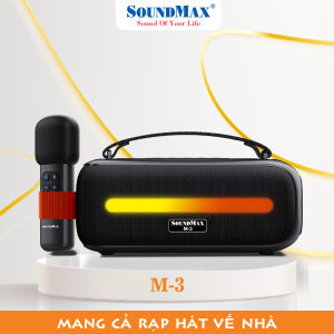LOA DI ĐỘNG BLUETOOTH SoundMax M3 (LOA TRỢ GIẢNG) -Công Suất 18W (RMS) kèm 1 Micro