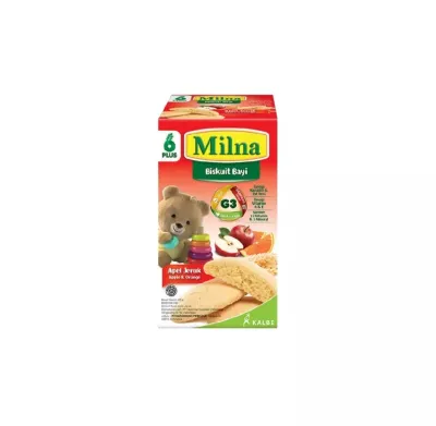 Milna Biskuit Bayi 6+ (6-12 bulan) Jeruk Apel (Apple & Orange) | 65gr