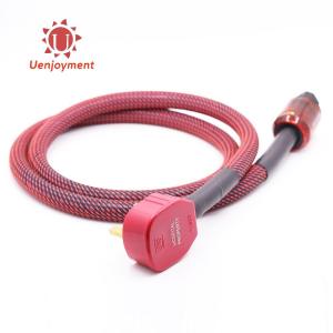 【Stock in SG】Professional Audiophile Power Cable Audiocrast P111 OFC Silver plated AC Power Cable MK UK Power Cable CD DVD Player Speaker Audiophile Power Cable Cord Wire