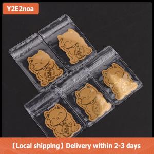 【Local shipping】 5 cái vàng lá may mắn Mèo Điện thoại di động trang trí Sticker vàng may mắn mèo vàng vá điện thoại trang trí năm mới Quà Tặng điện thoại vá