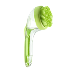 2 in 1 Pet Bath Brush Long Handle Can Add Shampoo Bath Massage Relaxing Skin Combing Hair Brush