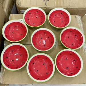 Bát Ăn Cơm Bát Chè Đĩa Sứ Chén Dĩa Sứ Dễ Thương Cute Decor Cao Cấp Bát Cơm Hình Quả Dưa Hấu Xinh Yêu
