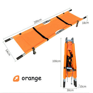 Folding stretcher portable with  bag Stainless steel  Lightweight Thickened material reinforcement bracket Safe and stable