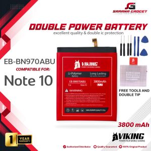 Baterai VIKING Double Power Samsung Galaxy Note 10 N970F EB-BN970ABU N970 Batre Batrai Battery HP Handphone Original Ori SM-N970F