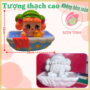 Tượng thạch cao Vua Sư Tử Cute M47 (Không kèm màu) Bé Tô Màu Tô Tượng