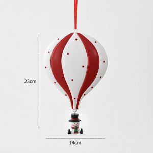 UNIITY Đỏ Xanh Trắng Đồ trang trí khinh khí cầu Sắt Vòng treo dây chuyền ông già Noel Cổ điển Nhẹ Điểm nhấn cây thông Noel Cây thông Noel