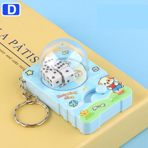 Mini Spinner Dice Keychain Cartoon Fidget Pendant Bag Charm Stress Relief Toy Kids Birthday Small Gift