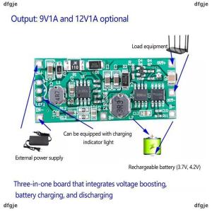 [COD] dfgje DC 9V 12V Charging Step Up Booster Module For 18650 Lithium Battery UPS Voltage Converter Protection