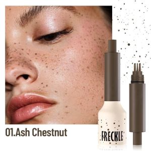MASTERYX Sweatproof Temporary Freckles Stamp Pen Waterproof 5-Point Faux Freckle Pen Light Coverage Fake Freckles Marker Looking Lifelike Freckle Makeup
