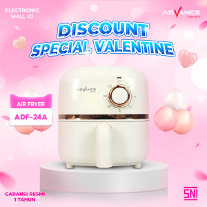 ADVANCE - Air Fryer Hemat Energi Anti Lengket Kapasitas 2.4L dengan Teknologi Pengadukan Cepat ADF-24A