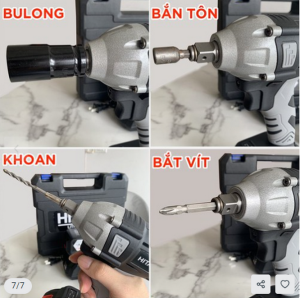 Máy Siết Bulong Hitaci 199v - Bắn Bu lông Không Chổi Than - Máy Vặn ốc - Bắt Vít - Khoan Búa - BULONG