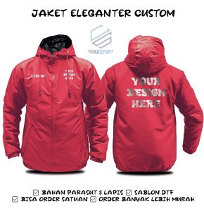 Jaket Pria Olahraga Custom Koni Komite Nasional Indonesia Satuan Grosir Sablon DTF High Quality Bahan Parasut Tahan Angin Free Custom Nama