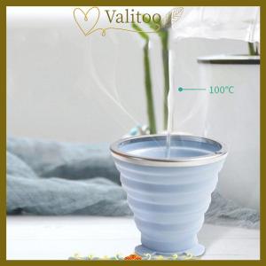 [Valitoo] Folding Cup Foldable Collapsible Telescopic Silicone Water Bottle Teacups