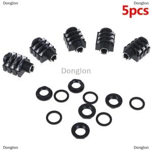 [COD] Donglon 5pcs 6.35mm 6.35 6P 6PIN STEREO AUDIO Microphone FEMALE SOCKET JACK CONNECTOR