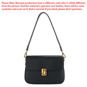 Royal Bagger Shoulder Crossbody Bags for Women Genuine Cow Leather Fashion Simple Commuter Underarm Small Square Bag 1555