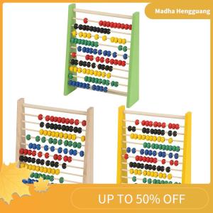 Madha Mathematics Wooden Abacus Counter Educational Toys for 3-6 Years Old Children Hand-eye Coordination Train