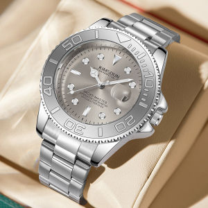 นาฬิกาแฟชั่นผู้ชาย 2025 แฟชั่นผู้ชายใหม่นาฬิกาวงเหล็กส่องสว่างนาฬิกาควอทซ์กันน้ำ