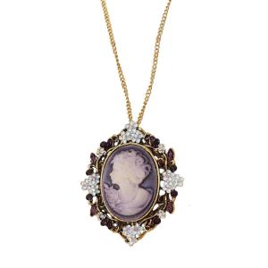 Delicate Sculpted Hollow Pendant Chain With Embellishments Comfortable Lightweight Accessory For Women