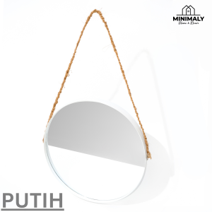 MINIMALY01 Cermin Dinding Bulat (frame PVC D.30) Cermin DInding Gantung Cermin Dinding Minimalis