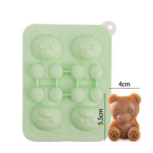 YESPERY 3D Teddy Bear Silicone Mold Ins Style Ice Cube Maker Ice Cream DIY For Drink Coffee Ice Creams Cakes Decor