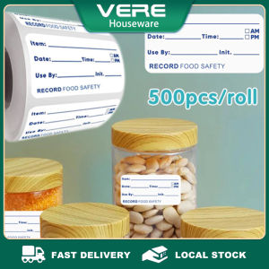 500pcs/roll Food Labels for Catering Food Date Storage Labels Food Safety Date Sticker