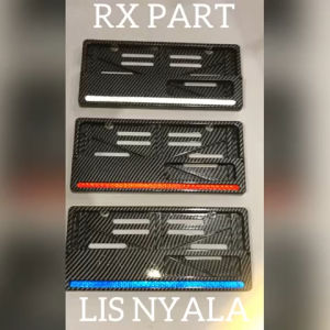 Rumah Plat Nomor Putih & Cover Nopol Carbon Karbon