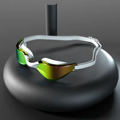 SANGYI PC Anti-Fog Swimming Adjustable UV Protection Nose Bridge Swim Eye Protection Glasses Waterproof HD Wide-Angle Swim ☀0326x
