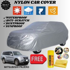 Waterproof Nylon Car Cover for Mitsubishi Pajero Portable & Easy to Use Cover for Big SUV With Clean Cham