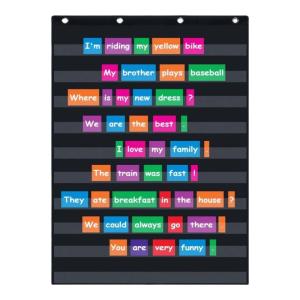 Standard Pocket Charts Sentence Strips Holder Interactive and Versatile Pocket Charts for Vocabulary Practice Spelling