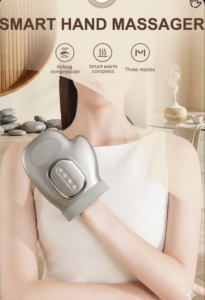 Smart Hand Massager with Heat and Air Compression Electric Palm Massager 3 Modes for Arthritis Pain Relief Finger
