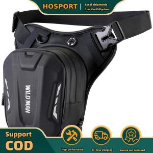 【HOSPORT】 Motorcycle Bag Hard Shell Outdoor Casual Waist Bag Racing Drop Leg Bag for Hiking Climbing Cycling Fishing Riding Travel