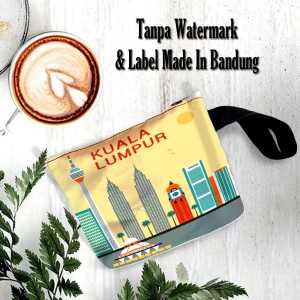 dompet kecil wanita printing / pouch koin /pouch kosmetik oleh oleh kuala lumpur malaysia