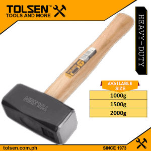 Tolsen Drop Forged Stoning Hammer [ONLINE EXCLUSIVE] (1000g | 1500g | 2000g | 5000g) Wooden Handle