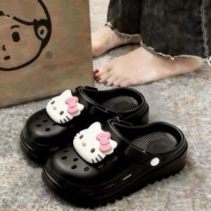 [Free Shipping] 2026 New Fresh And Fashionable Hello Clogs Flat Slippers For Women For Indoor And Outdoor Use
