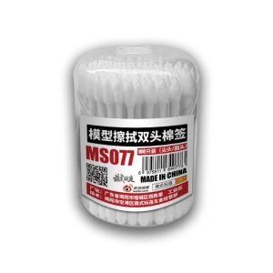 100pcs Double Head Cotton Swab Tip Round Head for Gundam Gunpla Model Making Tool Wipe Distress Water Stick Infiltration Line No Fluorescent Agent Cotton Swab