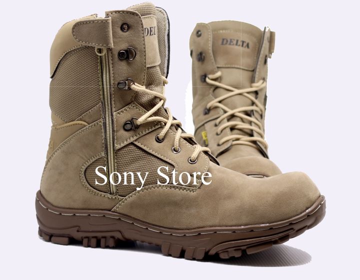Sepatu Us Army Combat Boots ZH, Tactical Pu+rubber Sole Desert