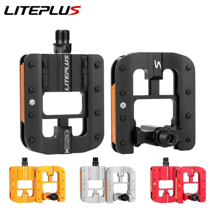 LITEPLUS Folding Bicycle Bike Pedals Foldable Pedals Bicycle
